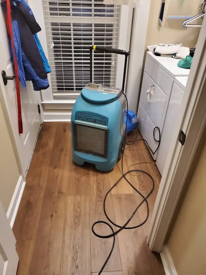 Commercial dehumidifier deployed for Flood Damage Cleanup in Preston