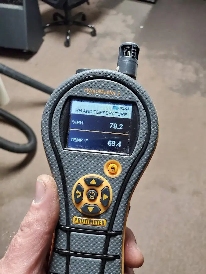 Moisture meter humidity assessment for Fire & Smoke Damage Restoration in Preston